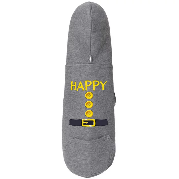 Happy Dwarf Halloween Costume Color Matching Happy Dwarf Doggie 3-End Fleece Hoodie