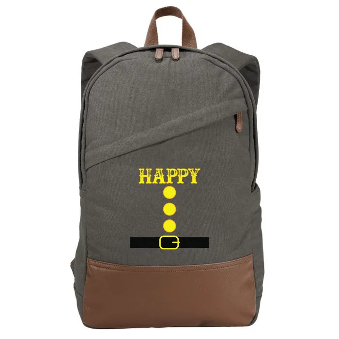 Happy Dwarf Halloween Matching Family Costume Color Happy Cotton Canvas Backpack