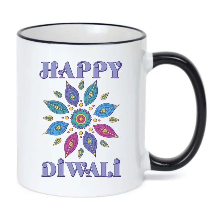 Happy Diwali Hindu Festival Black Color Changing Mug