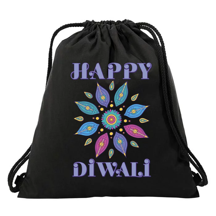 Happy Diwali Hindu Festival Drawstring Bag