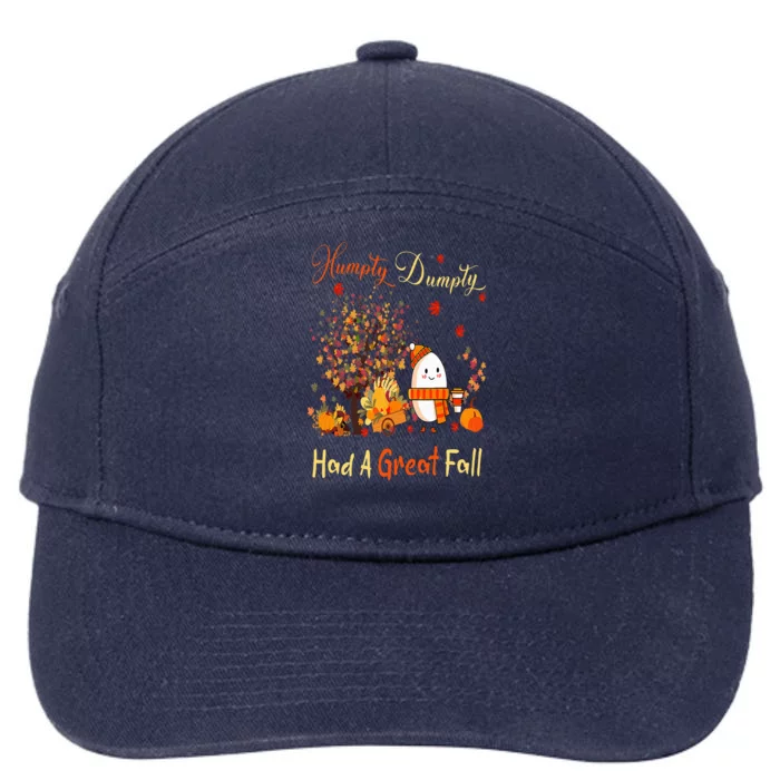 Humpty Dumpty Had A Great Fall Thanksgiving Autumn Halloween 7-Panel Snapback Hat