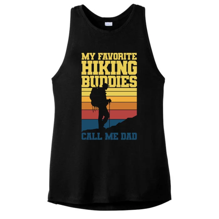 Hiking Dad Hiker Father's Day Gift Ladies Tri-Blend Wicking Tank