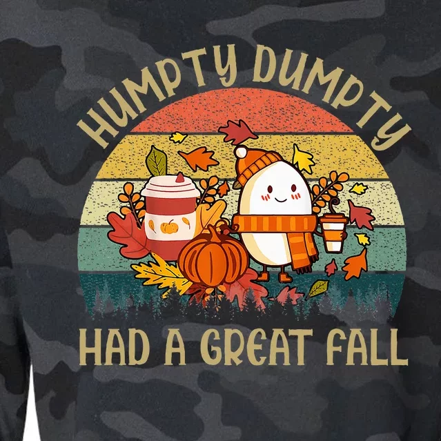 Humpty Dumpty Had A Great Fall Happy Fall Y'all Autumn Gifts Cropped Pullover Crew