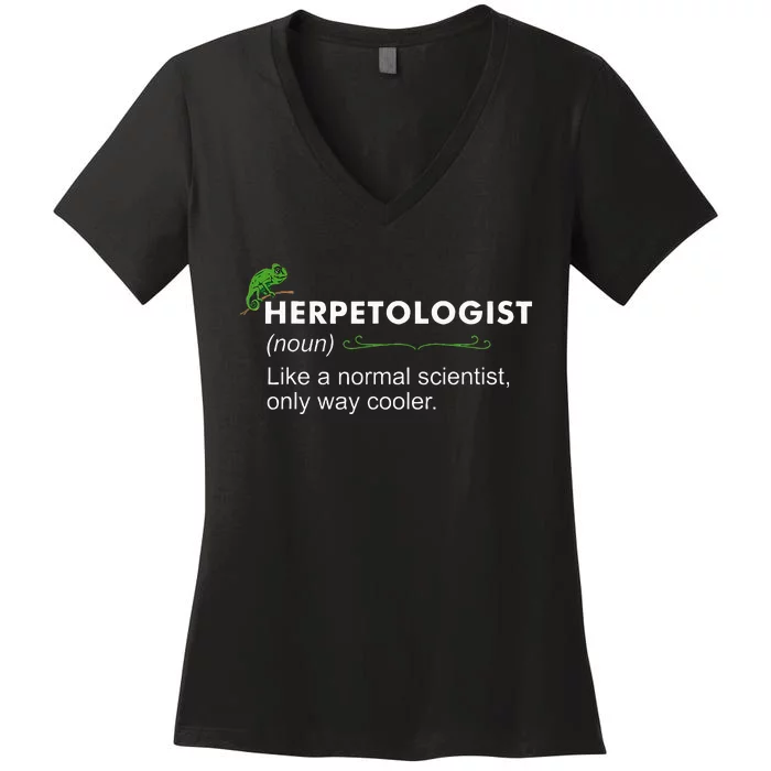 Herpetologist Definition Herpetologist Women's V-Neck T-Shirt