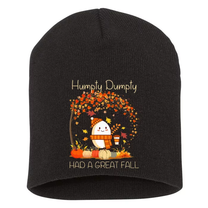 H.U.M.P.T.Y. D.U.M.P.T.Y Had A Great Fall Thanksgiving Autumn Halloween Short Acrylic Beanie