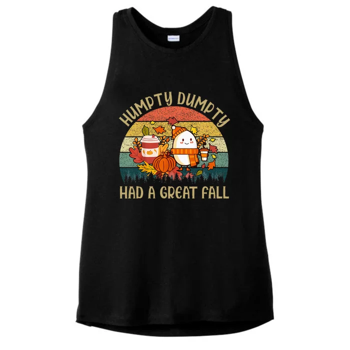 H.umpty D.umpty Had A Great Fall Happy Fall Yall Autumn Gifts Ladies Tri-Blend Wicking Tank