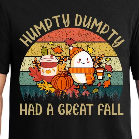 H.umpty D.umpty Had A Great Fall Happy Fall Yall Autumn Gifts Pajama Set