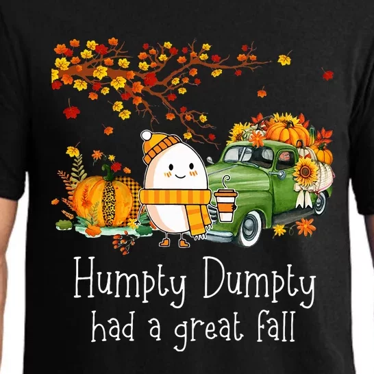 Humpty Dumpty Had A Great Fall Happy Fall Y'all Thanksgiving Pajama Set