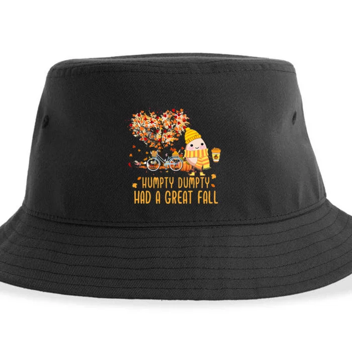 Humpty Dumpty Had A Great Fall Of Thanksgiving Autumn Season Sustainable Bucket Hat