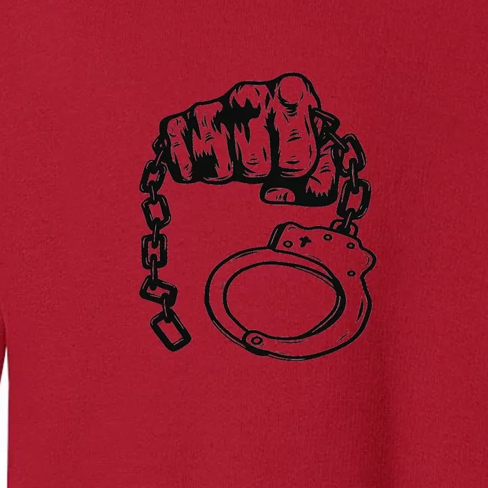 Hand Drawn Handcuff Fist Toddler Sweatshirt