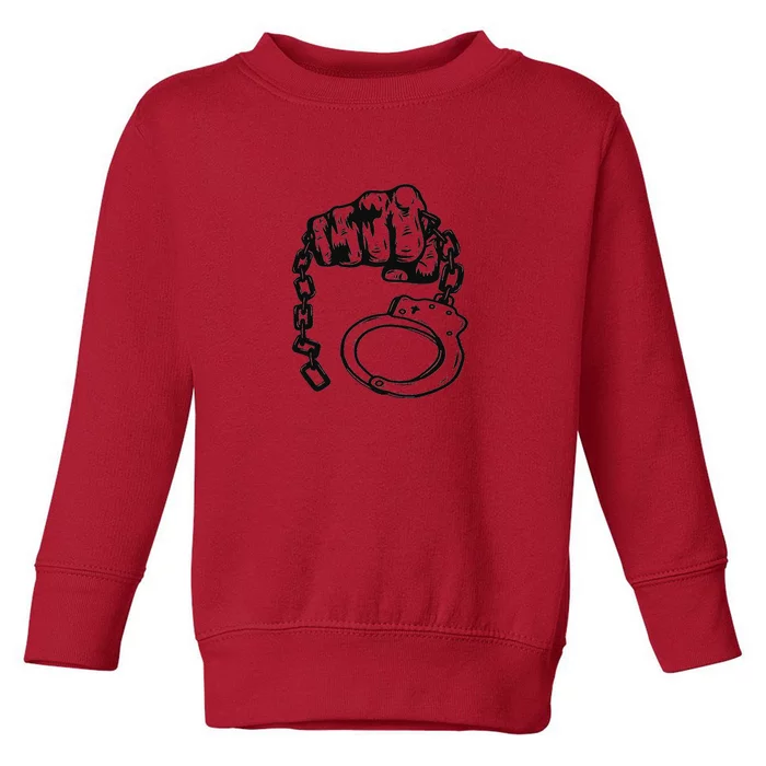 Hand Drawn Handcuff Fist Toddler Sweatshirt