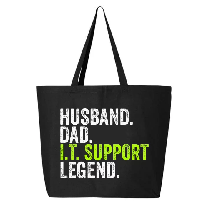 Husband Dad I.T. Support Legend Network Admin Funny Office 25L Jumbo Tote