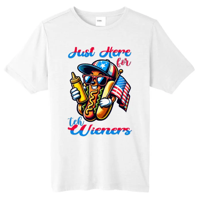 Hot Dog IM Just Here For The Wieners 4th Of July ChromaSoft Performance T-Shirt