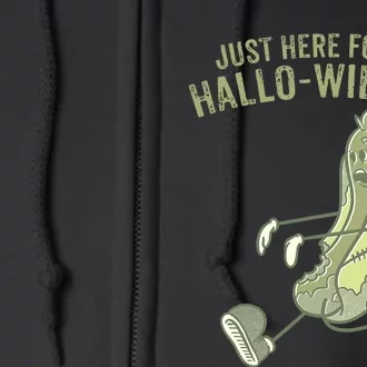 Hot Dog IM Just Here For The Hallowieners Funny Halloween Full Zip Hoodie