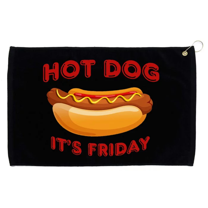 Hot Dog ItS Friday Fun Clothing Grommeted Golf Towel