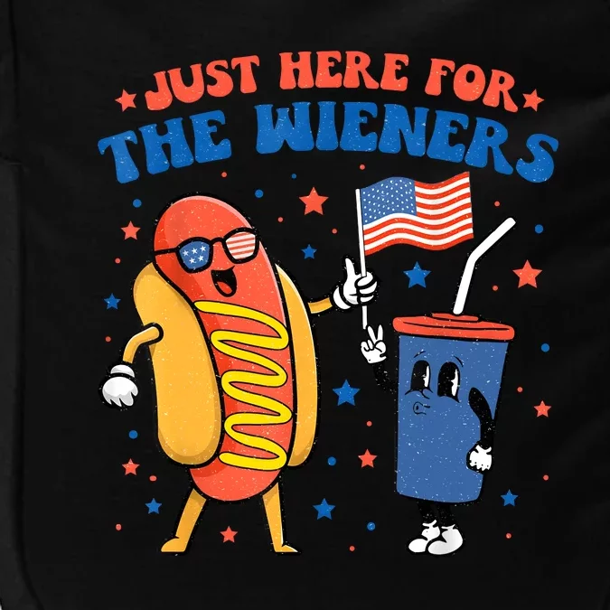 Hot Dog Im Just Here For The Wieners Funny 4Th Of July Impact Tech Backpack