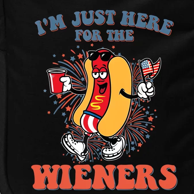 Hot Dog IM Just Here For The Wieners 4th Of July Impact Tech Backpack