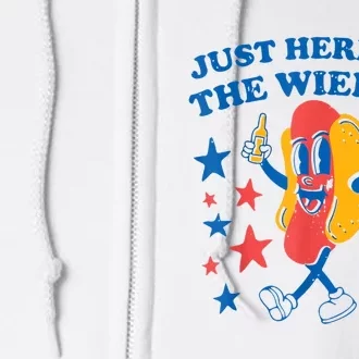 Hot Dog Im Just Here For The Wieners 4Th Of July Full Zip Hoodie