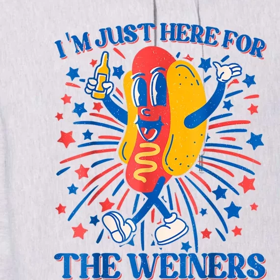 Hot Dog Im Just Here For The Wieners 4Th Of July Premium Hoodie