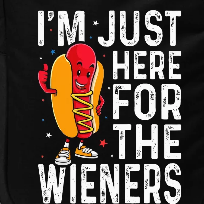 Hot Dog IM Just Here For The Wieners 4th Of July Impact Tech Backpack