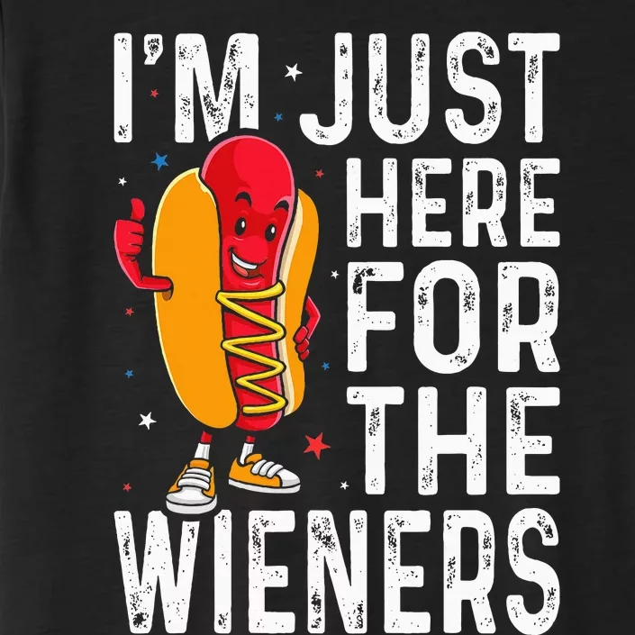 Hot Dog IM Just Here For The Wieners 4th Of July ChromaSoft Performance T-Shirt