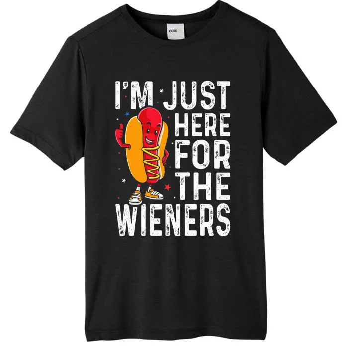 Hot Dog IM Just Here For The Wieners 4th Of July ChromaSoft Performance T-Shirt