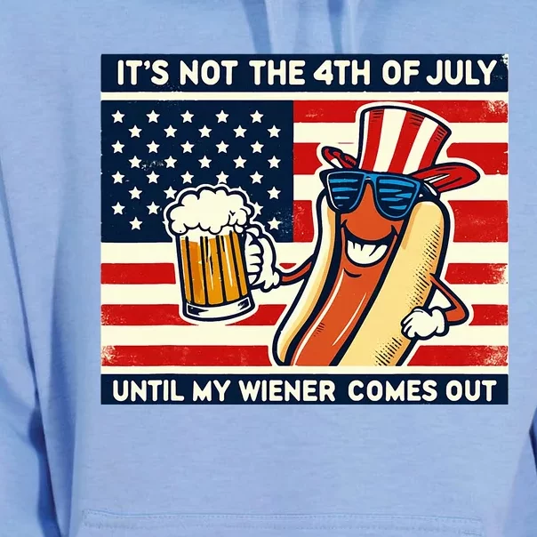 Hot Dog Its Not 4th Of July Until My Weiner Comes Out Unisex Surf Hoodie