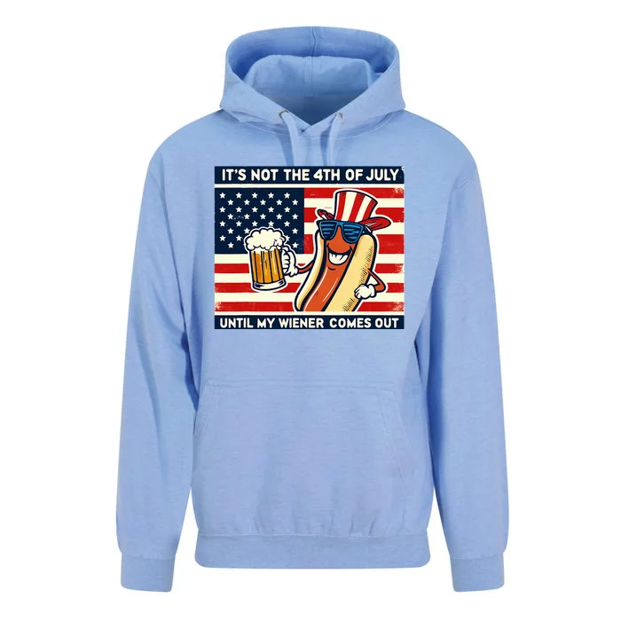 Hot Dog Its Not 4th Of July Until My Weiner Comes Out Unisex Surf Hoodie