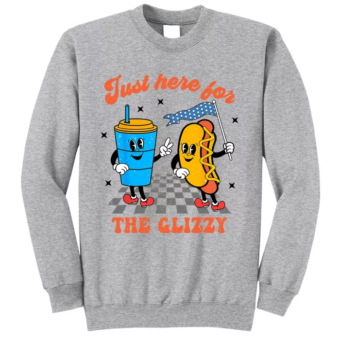 Hot Dog Im Just Here For The Glizzy Happy 4th Of July Tall Sweatshirt