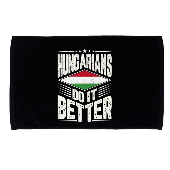 Hungarians Do It Better Vintage Hungarian Flag Premium Microfiber Hand Towel