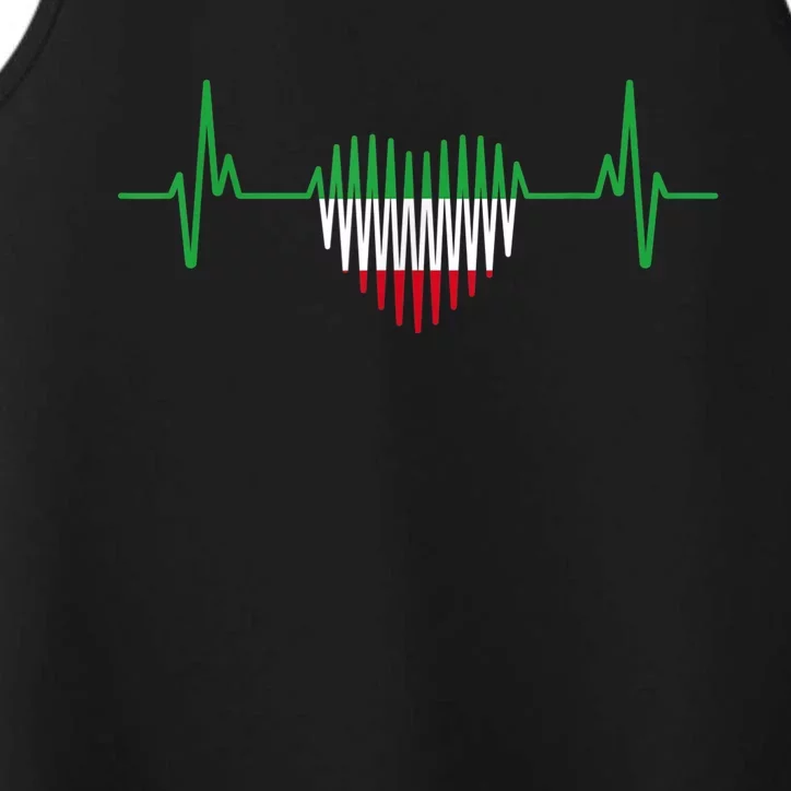 Heartbeat Design Iranian Flag Iran Performance Tank