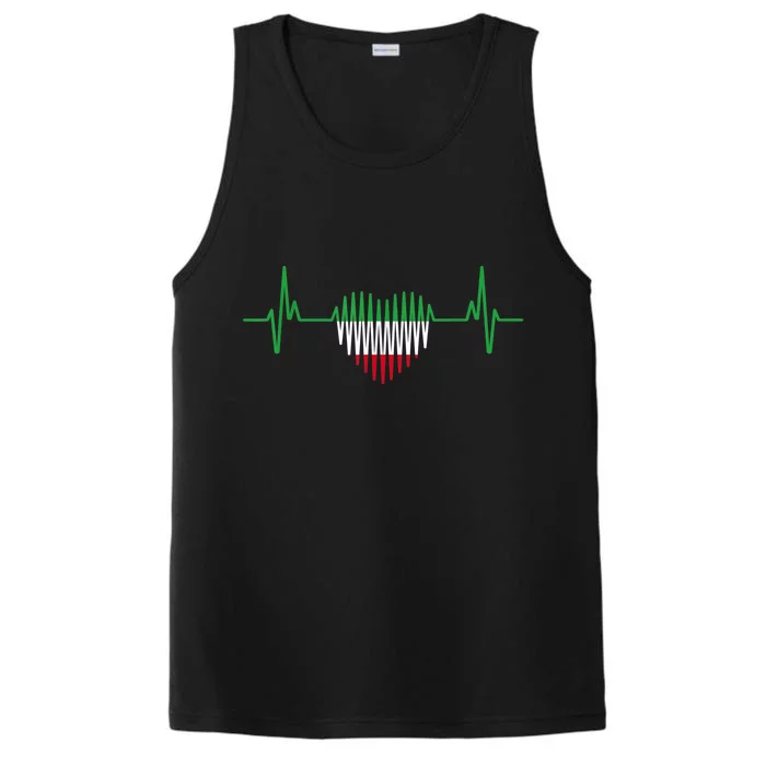 Heartbeat Design Iranian Flag Iran Performance Tank