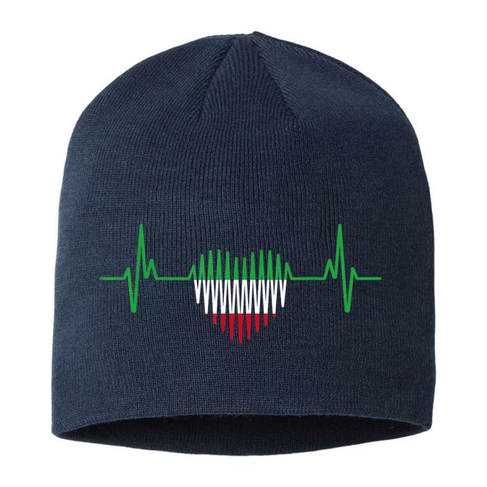 Heartbeat Design Iranian Flag Iran 8 1/2in Sustainable Knit Beanie