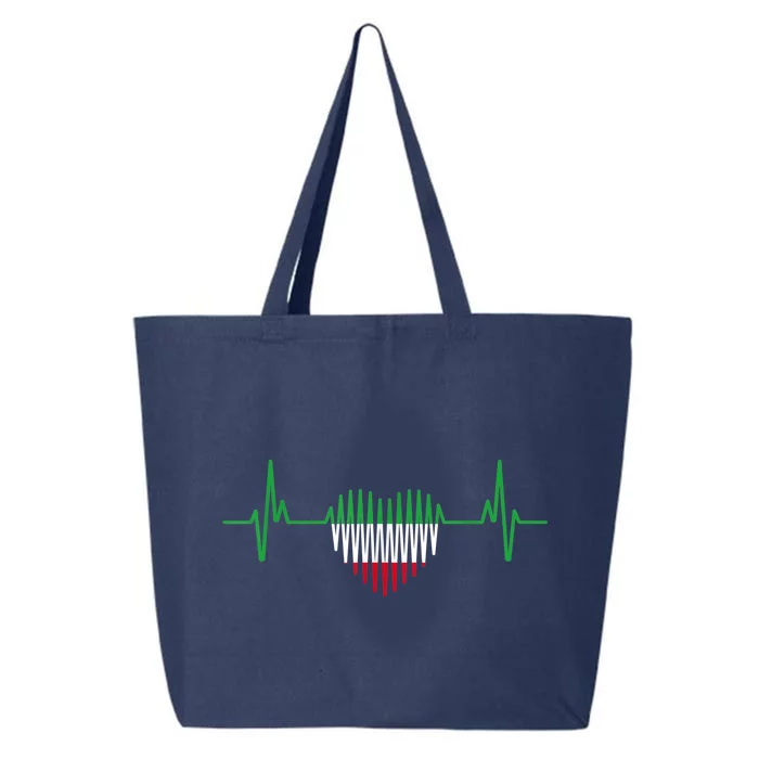 Heartbeat Design Iranian Flag Iran 25L Jumbo Tote