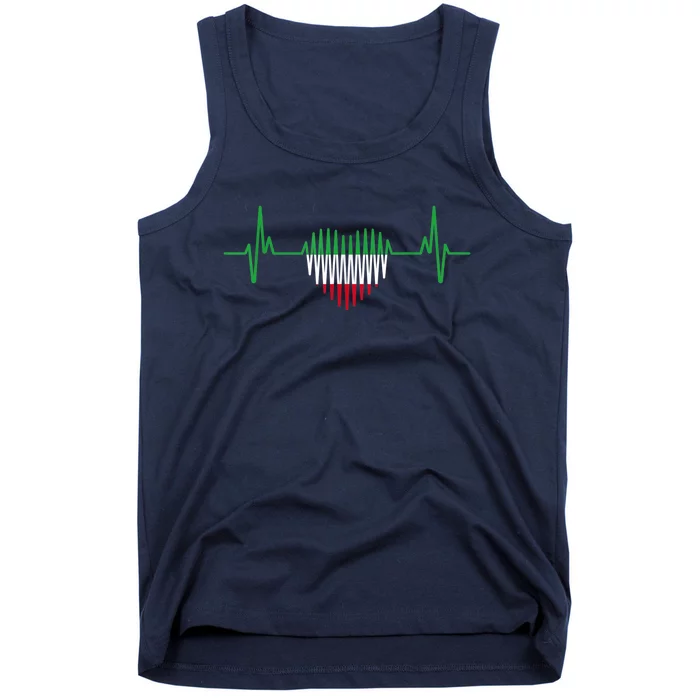 Heartbeat Design Iranian Flag Iran Tank Top