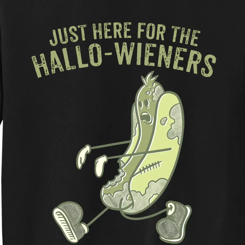 Hot Dog IM Just Here For The Hallowieners Funny Halloween Sweatshirt