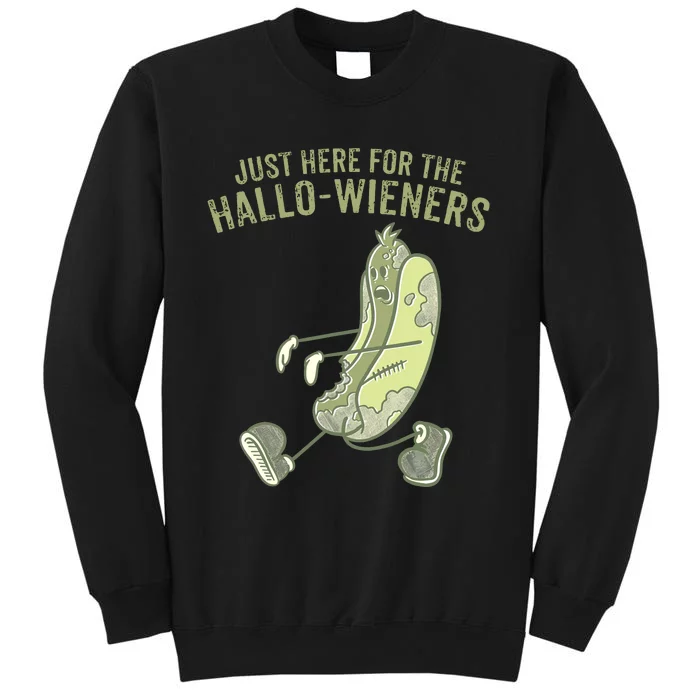 Hot Dog IM Just Here For The Hallowieners Funny Halloween Sweatshirt