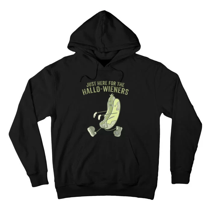 Hot Dog IM Just Here For The Hallowieners Funny Halloween Tall Hoodie