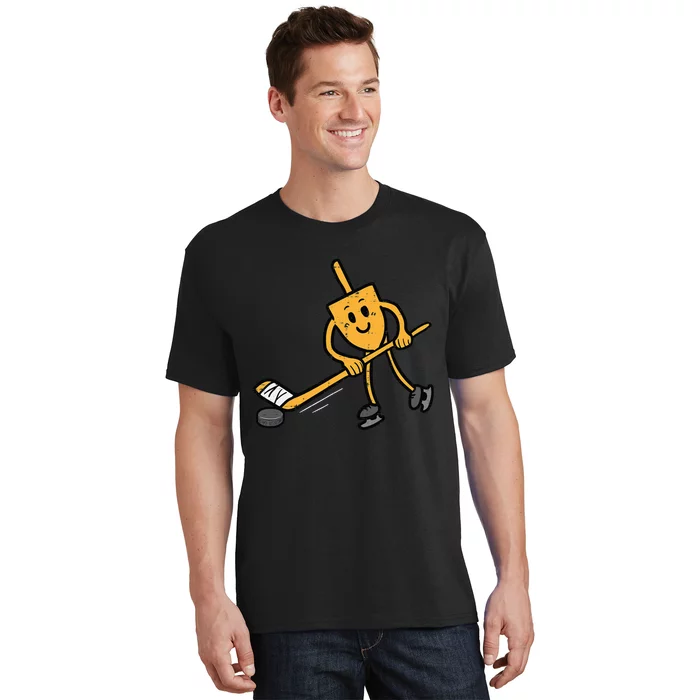 Hanukkah Dreidel Ice Hockey Chanukah Jewish T-Shirt