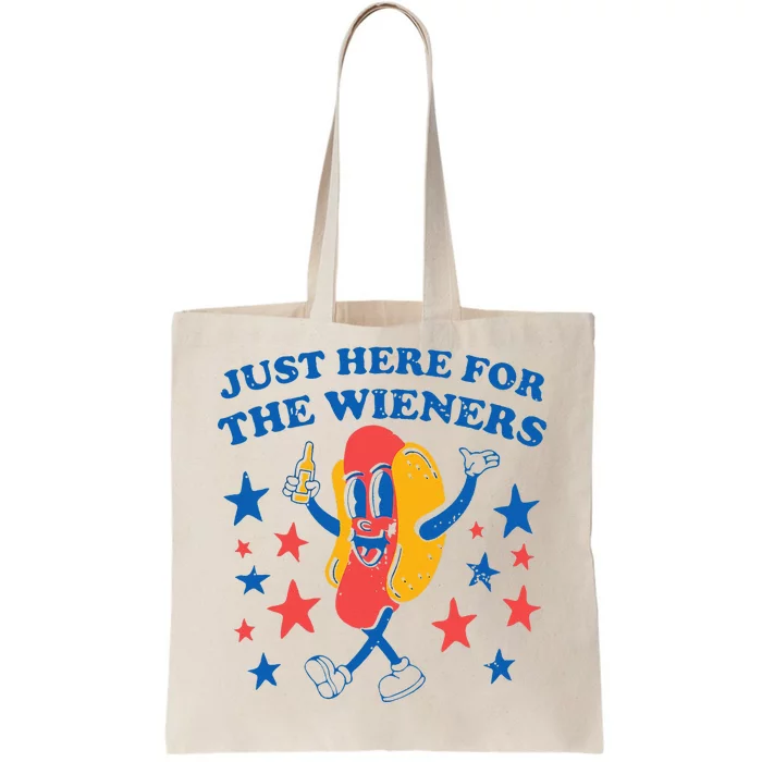 Hot Dog Im Just Here For The Wieners 4Th Of July Tote Bag