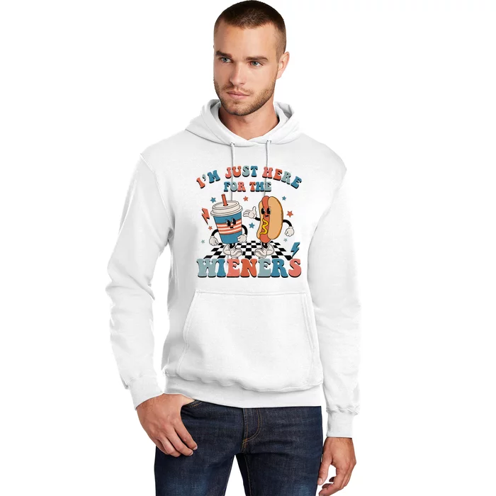 Hot Dog Im Just Here For The Wieners 4Th Of July Men Women Hoodie