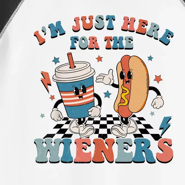 Hot Dog Im Just Here For The Wieners 4Th Of July Men Women Toddler Fine Jersey T-Shirt