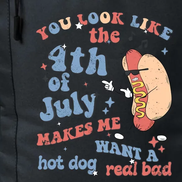 Hot Dog Im Just Here For The Wieners 4Th Of July Men Women Daily Commute Backpack