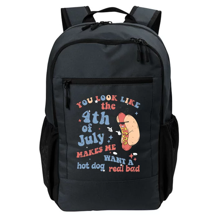 Hot Dog Im Just Here For The Wieners 4Th Of July Men Women Daily Commute Backpack