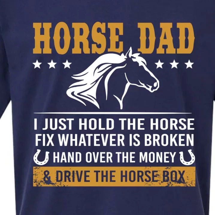 Horse Dad I Just Hold The Horse Fix Whatever Is Broken Gift Sueded Cloud Jersey T-Shirt