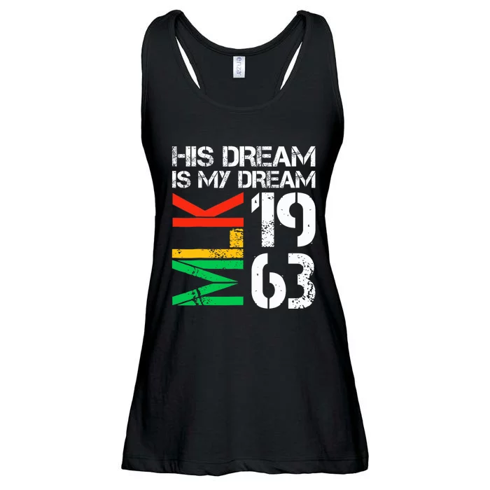 His Dream Is My Dream Mlk 1963 Black History Month Ladies Essential Flowy Tank