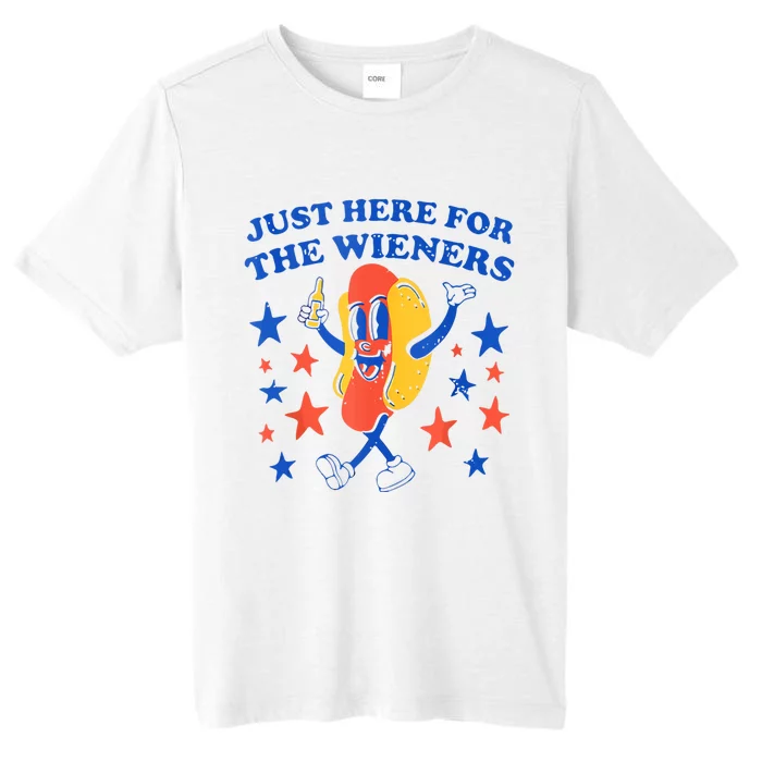 Hot Dog Im Just Here For The Wieners 4th Of July Funny ChromaSoft Performance T-Shirt