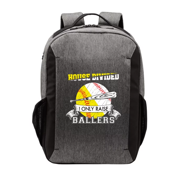 House Divided I Only Raise Ballers Baseball Softball Mom And Dad Vector Backpack