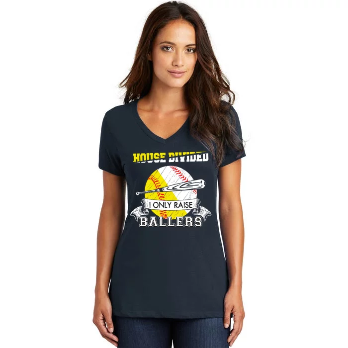  I Only Raise Ballers T Shirt Women Baseball Mom Tee