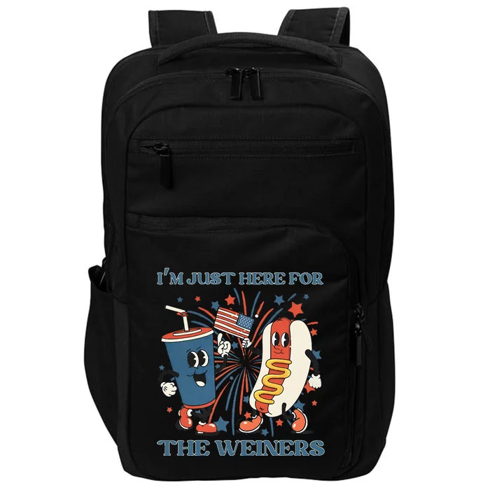 Hot Dog Im Just Here For The Wieners 4Th Of July Impact Tech Backpack